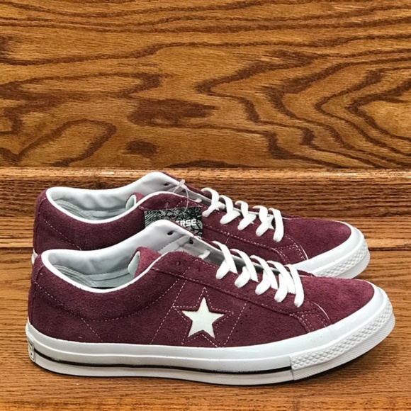 Converse One Star Ox Deep‎ Bordeaux White Shoes - Picture 3 of 8